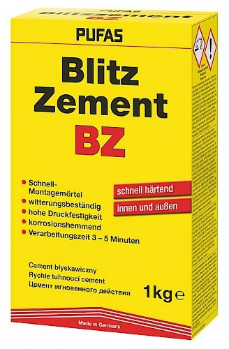 Pufas Blitzzement grau 1 kg